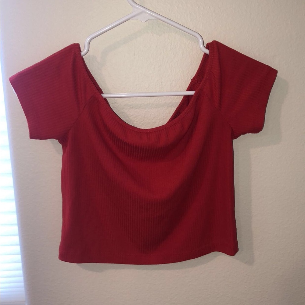 pacsun off the shoulder crop top
